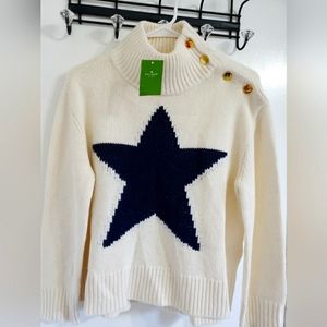 Kate Spade Star Turtleneck Sweater Size M